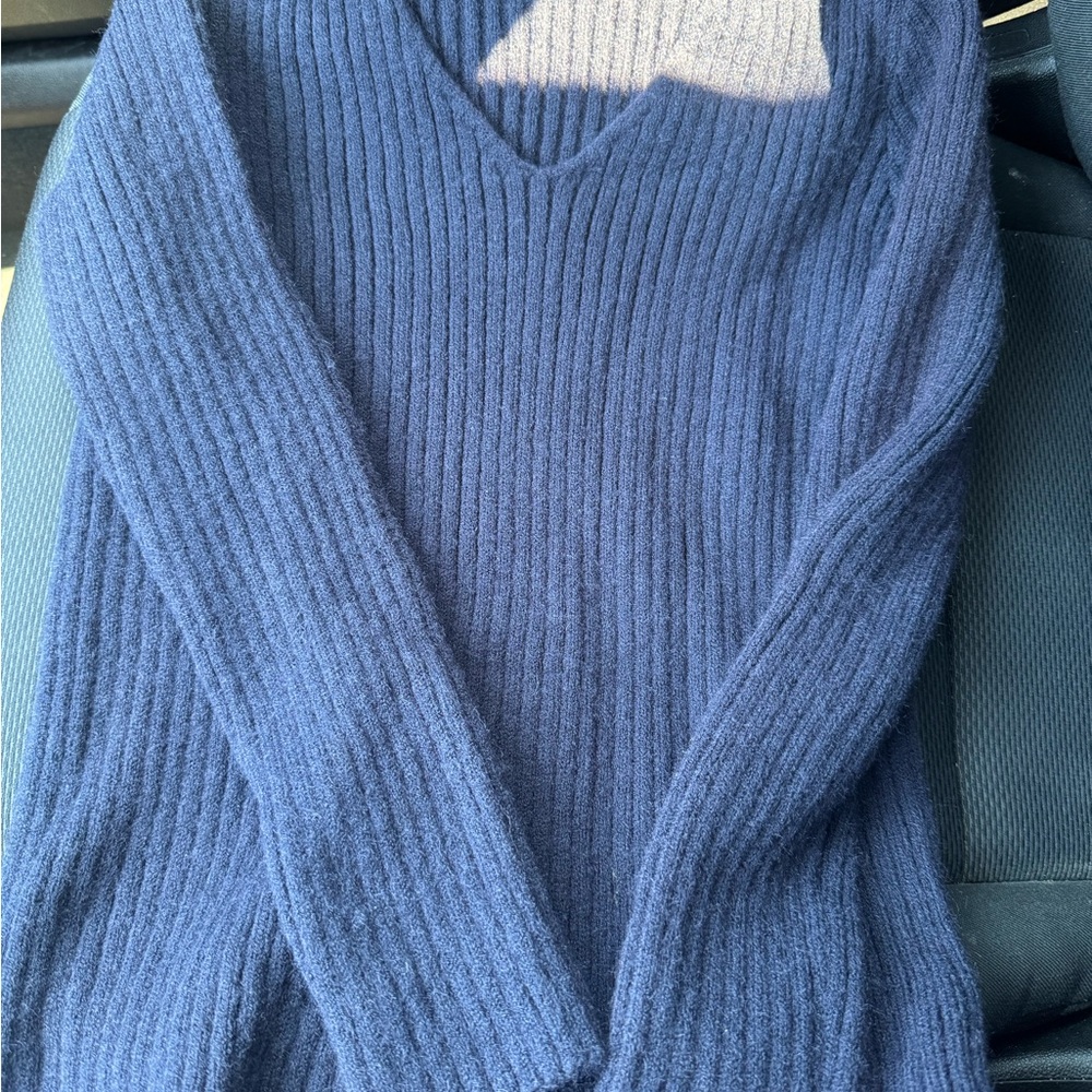 Brandy Melville Deep Blue V-Neck Sweater